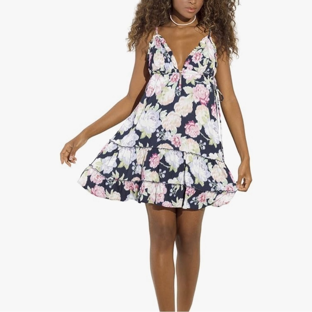 Maaji Midnight Garden Sophie Cover-up Dress In Blue